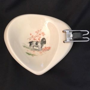 Vintage MCM Ceramic Ashtray~SAF~T~TRAY w/Dog~Smoking Accessory